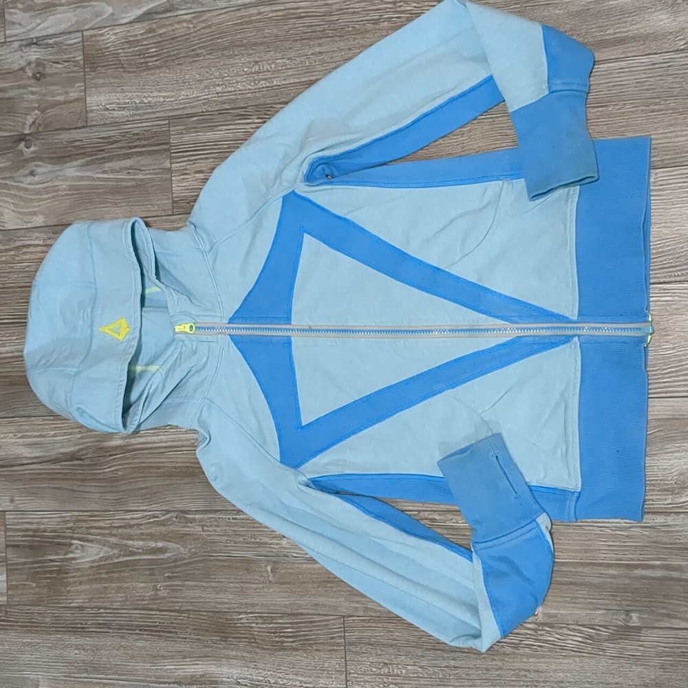 IVIVVA Girls Full Zip Blue Scuba Hoodie Size 14